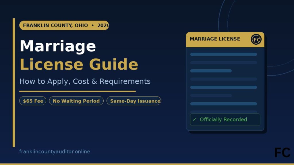Franklin County Marriage License: How to Apply, Cost, and Requirements (2026)